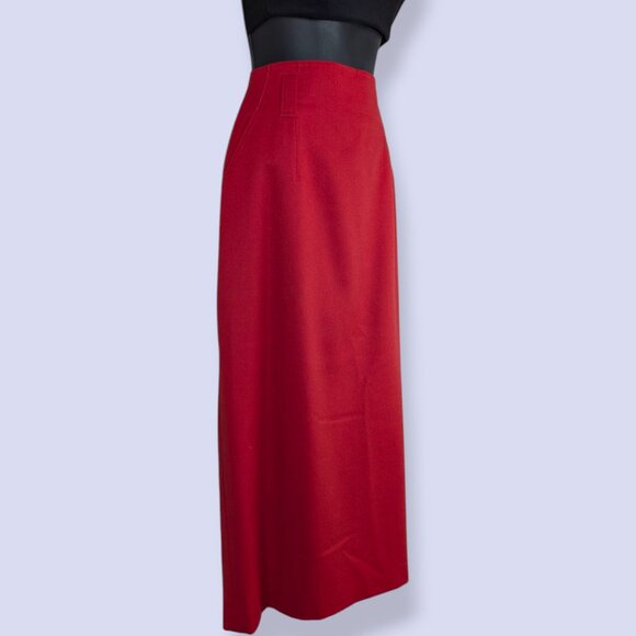 Mondi Red Pencil Skirt - Picture 3 of 10